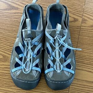 J-41 Gray and Light Blue Adventure Sandals